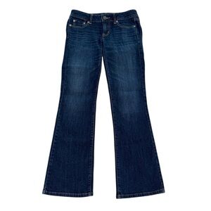 American Eagle Boot-cut Flare Leg Low Rise Stretch denim blue Jeans Size 4 EUC
